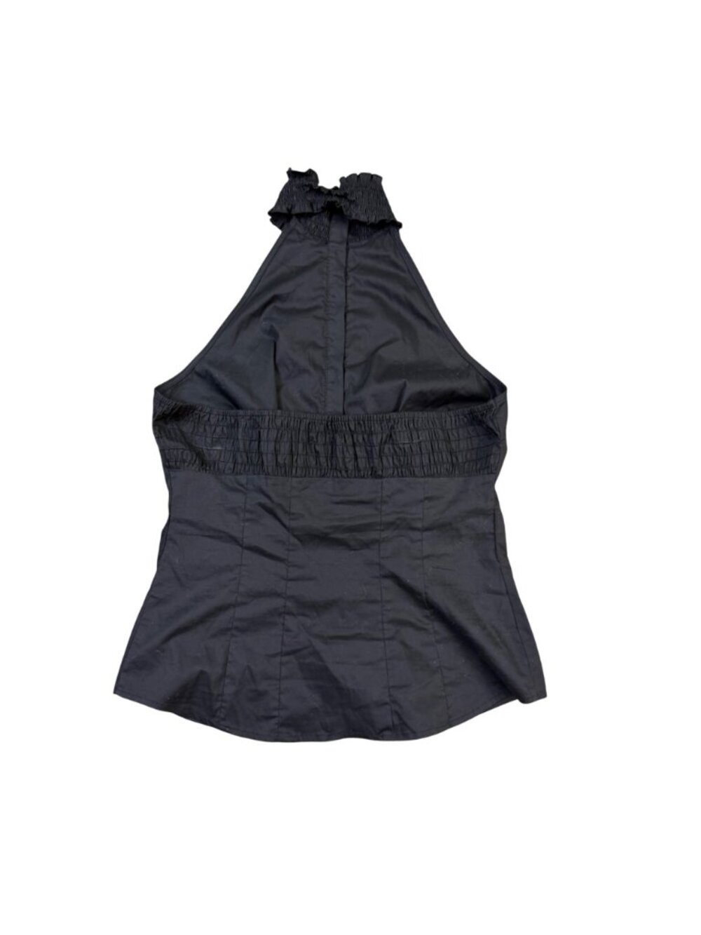 Bebe Womens Black Button-Down Sleeveless Ruffle Blouse Size S - Picture 3 of 6